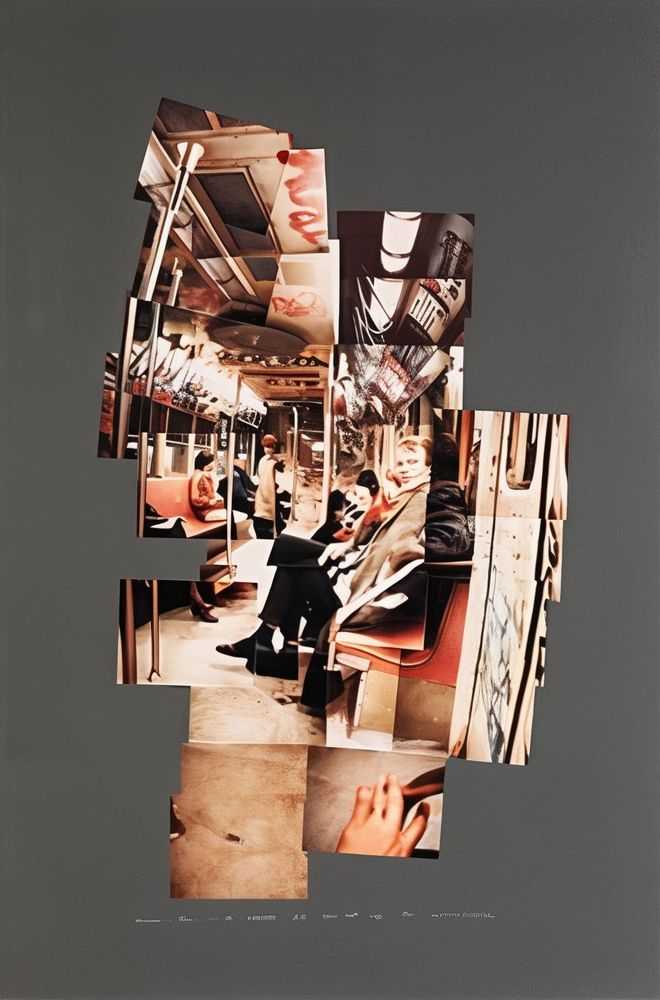 David Hockney, ‘David And Ann On The Subway, N.Y., Nov. 28’, 1982, Print, Silver gelatin photo, null, Numbered