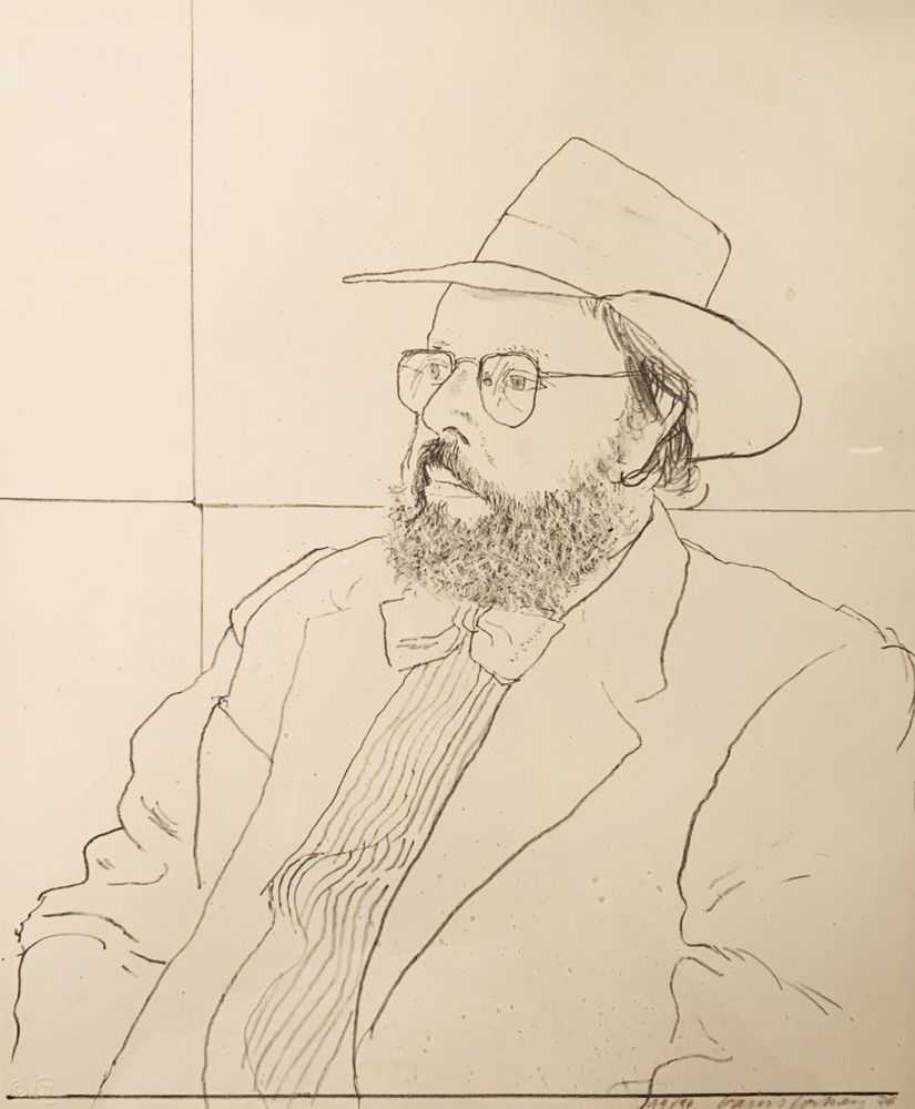 David Hockney, ‘Henry Geldzahler With Hat’, 1976, Print, Colour lithograph, null, Numbered
