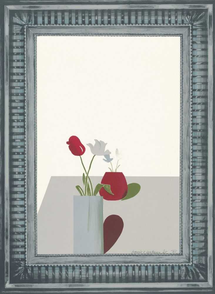 David Hockney, ‘Picture Of A Still Life That Has An Elaborate Silver Frame’, 1965, Print, Offset litho, null, Numbered