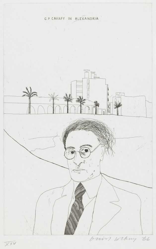David Hockney, ‘Portrait Of Cavafy In Alexandria’, 1966, Print, Engraved edition, null, Numbered