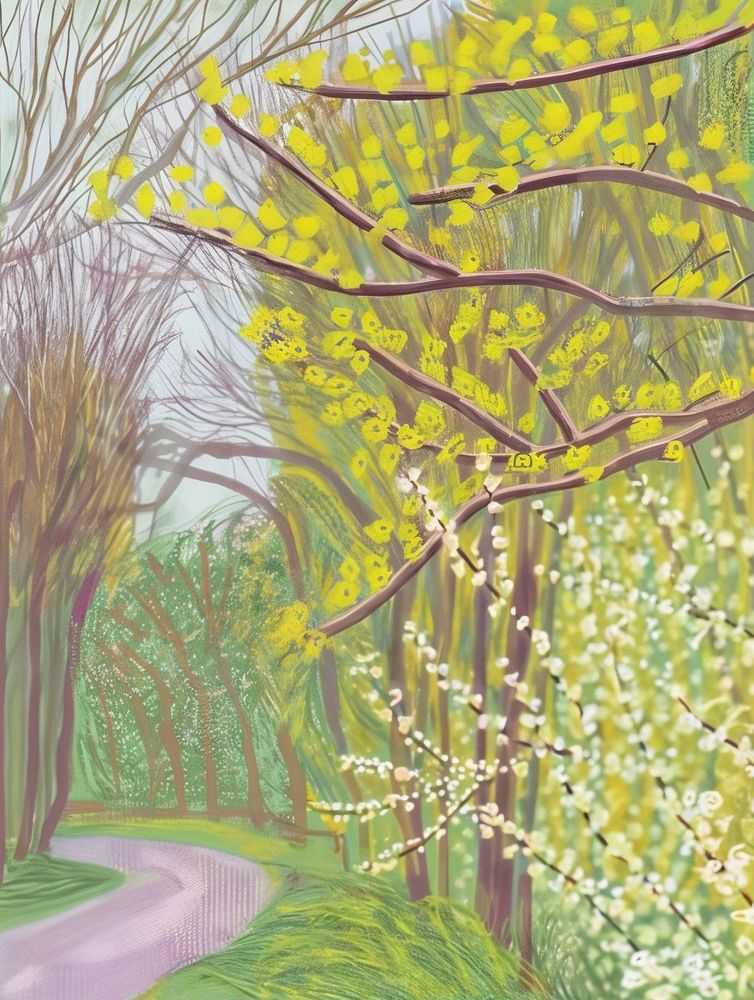 David Hockney, ‘The Arrival Of Spring In Woldgate East Yorkshire 14th April 2011’, 2011, Print, Archival digital work, null, Numbered