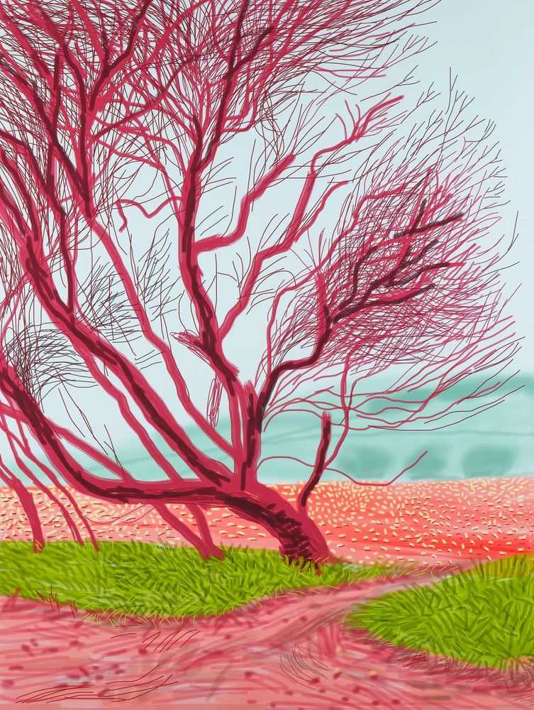 David Hockney, ‘The Arrival Of Spring In Woldgate East Yorkshire 18th March 2011’, 2011, Print, Digital reproduction, null, Numbered