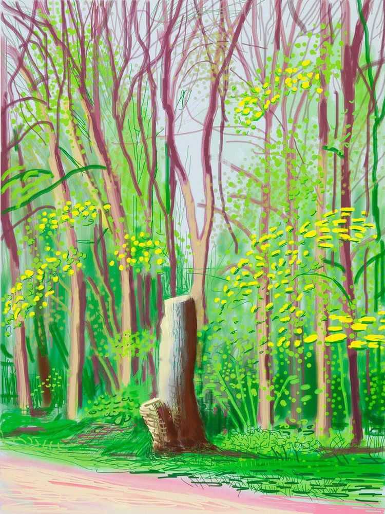 David Hockney, ‘The Arrival Of Spring In Woldgate East Yorkshire 19th April 2011’, 2011, Print, Digitally produced work, null, Numbered