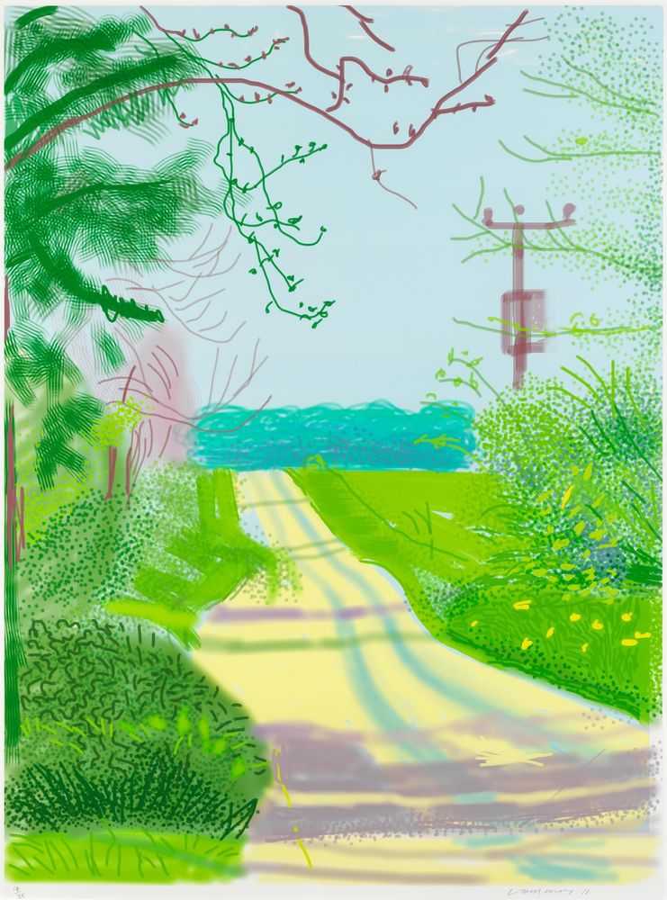 David Hockney, ‘The Arrival Of Spring In Woldgate East Yorkshire 23rd April 2011’, 2011, Print, Digital reproduction, null, Numbered