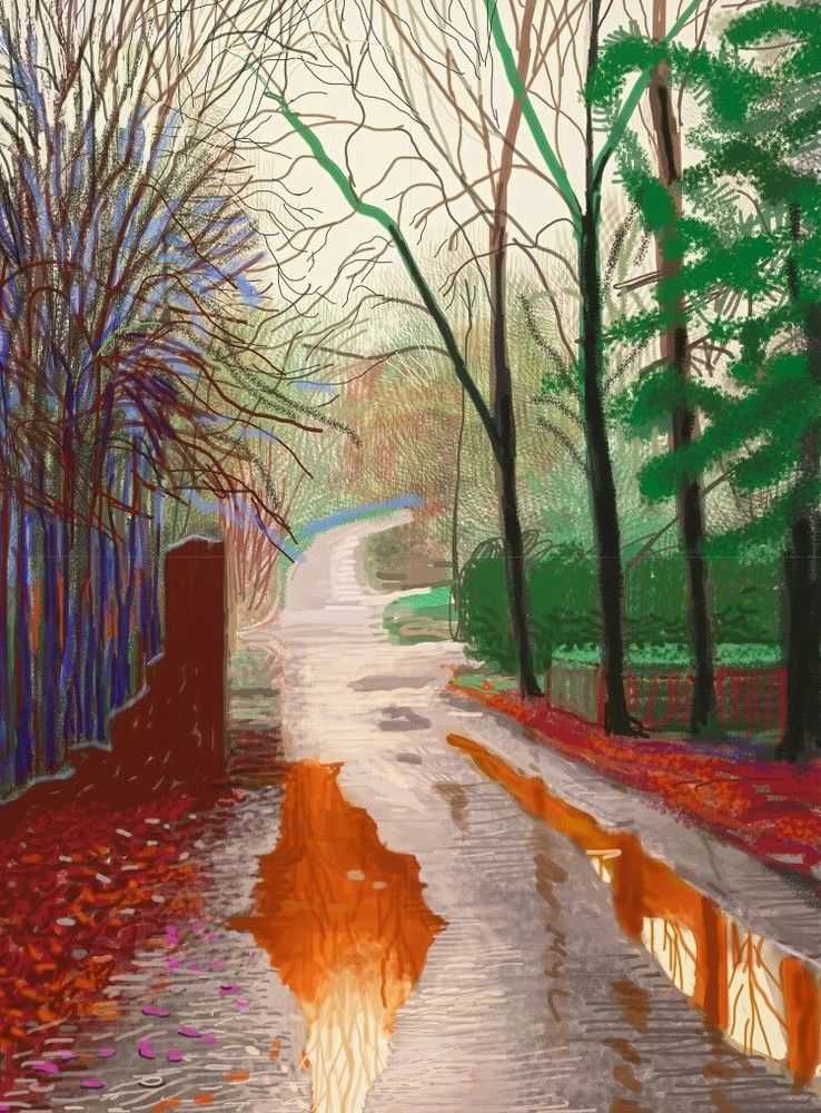 David Hockney, ‘The Arrival Of Spring In Woldgate East Yorkshire 29th December 2011 - No. 2’, 2011, Print, Archival digital work, null, Numbered