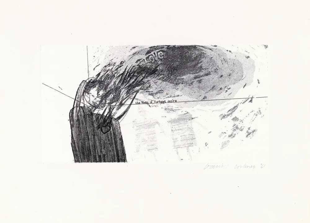 David Hockney, ‘The Fires Of Furious Desire’, 1961, Print, Copperplate etching, null, Numbered