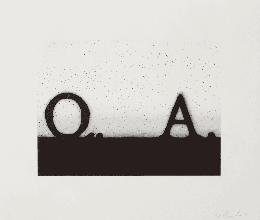 Ed Ruscha, ‘Question & Answer’, 1991, Print, Lithograph in colors, on Rives BFK paper, Creative Works Editions, Numbered, Dated