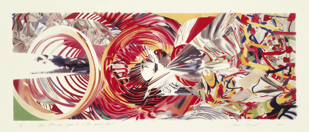 James Rosenquist, ‘The Stowaway Peers out at the Speed of Light’, 2001, Print, Lithograph in 22 colors, Universal Limited Art Editions, Numbered, Dated