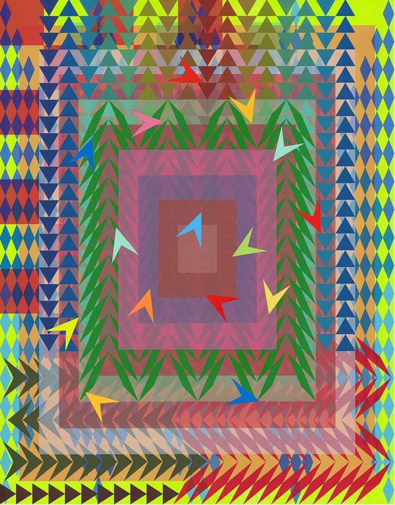 Jeffrey Gibson, ‘Play Among The Stars’, 2023, Print, Screen print and collage on Arches 88 and Lanaquarelle, Tandem Press, Numbered