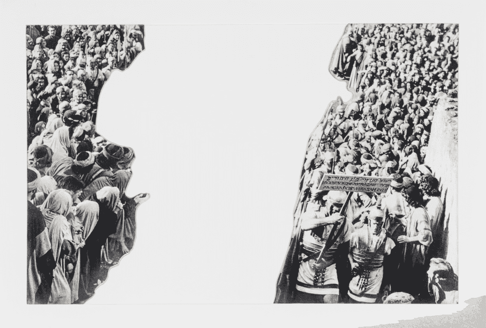 John Baldessari, ‘Crowds with Shape of Reason Missing - Example 3’, 2012, Print, Mixografia print on handmade paper, null,