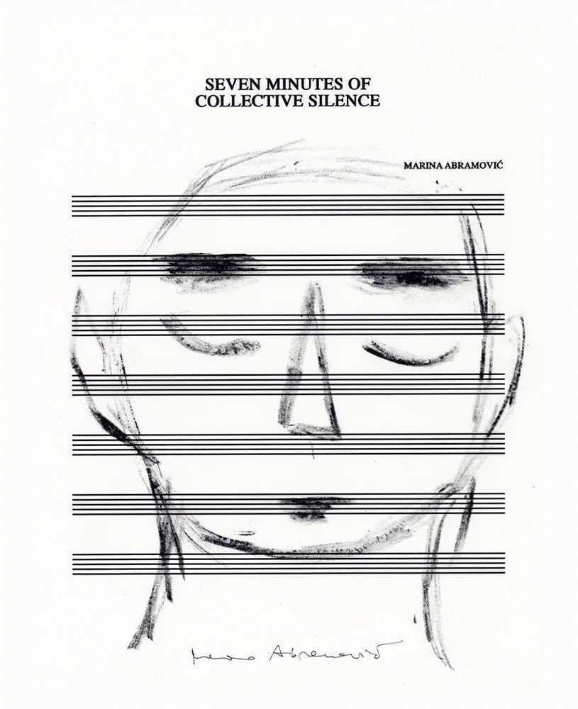 Marina Abramovic, ‘Seven Minutes of Collective Silence’, 2024, Print, 2-colour silkscreen, printed on 310gsm Somerset tub-size satin paper, null, Numbered, Dated