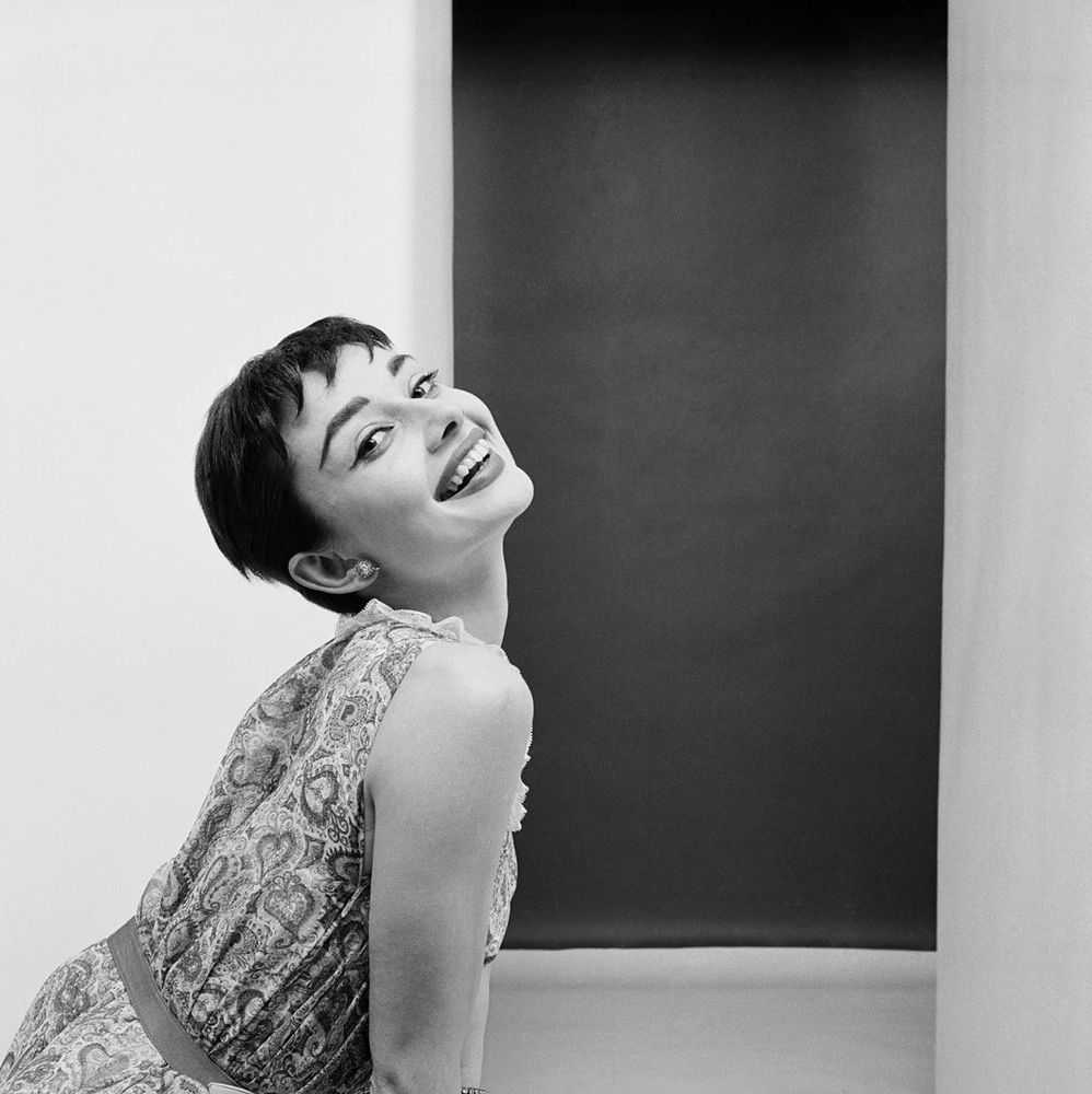 Mark Shaw, ‘Audrey Hepburn Smiling With Head Back, 1954’, 1954, Print, Pigment print on Hahnemϋhle photo rag paper, null,