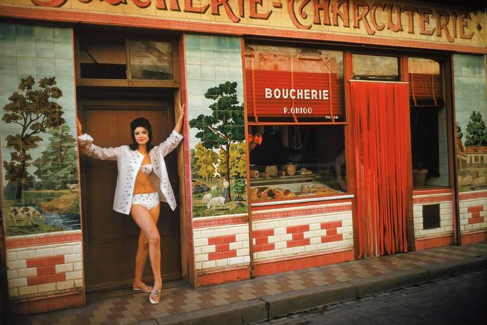 Mark Shaw, ‘Christine Visits the Boucherie in St. Tropez’, 1961, Print, Pigment print on Hahnemϋhle photo rag paper, null,