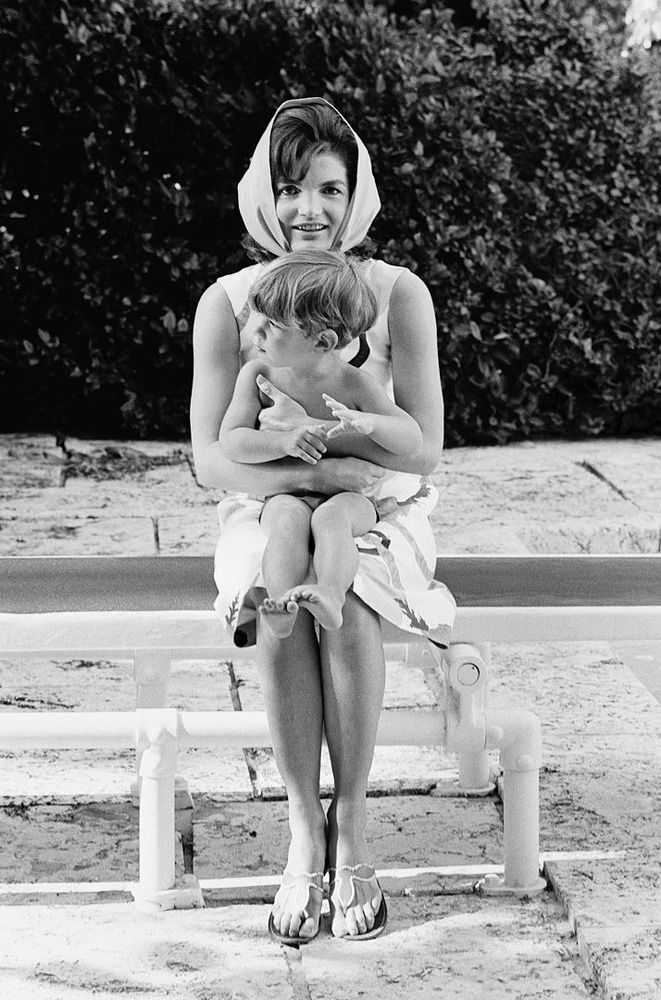 Mark Shaw, ‘Kennedy, Jackie With John, Jr. In Lap, B&W, Palm Beach (Medium)’, 1963, Print, Pigment print on Hahnemϋhle photo rag paper, null,