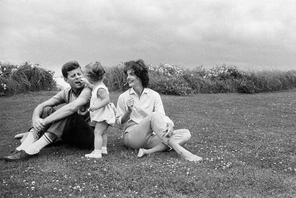 Mark Shaw, ‘Kennedys, Caroline Feeds Flower to John, Jackie Looks on, 1961’, 1961, Print, Pigment print on Hahnemϋhle photo rag paper, null,