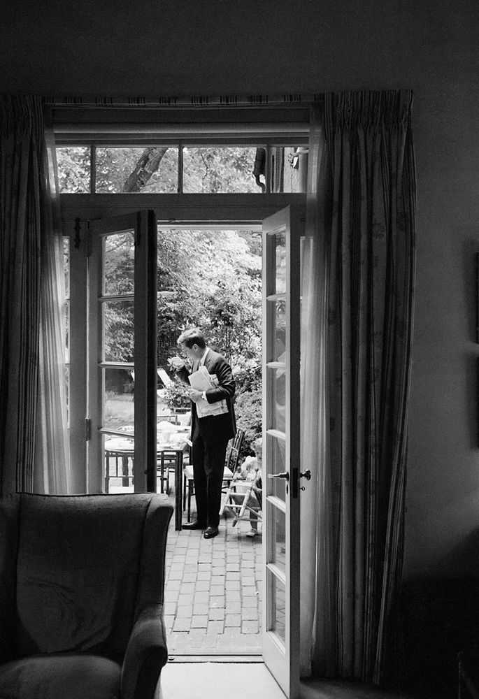 Mark Shaw, ‘Kennedys, JFK and Caroline, Breakfast View Through Doorway (Large)’, 1959, Print, Pigment print on Hahnemϋhle photo rag paper, null,