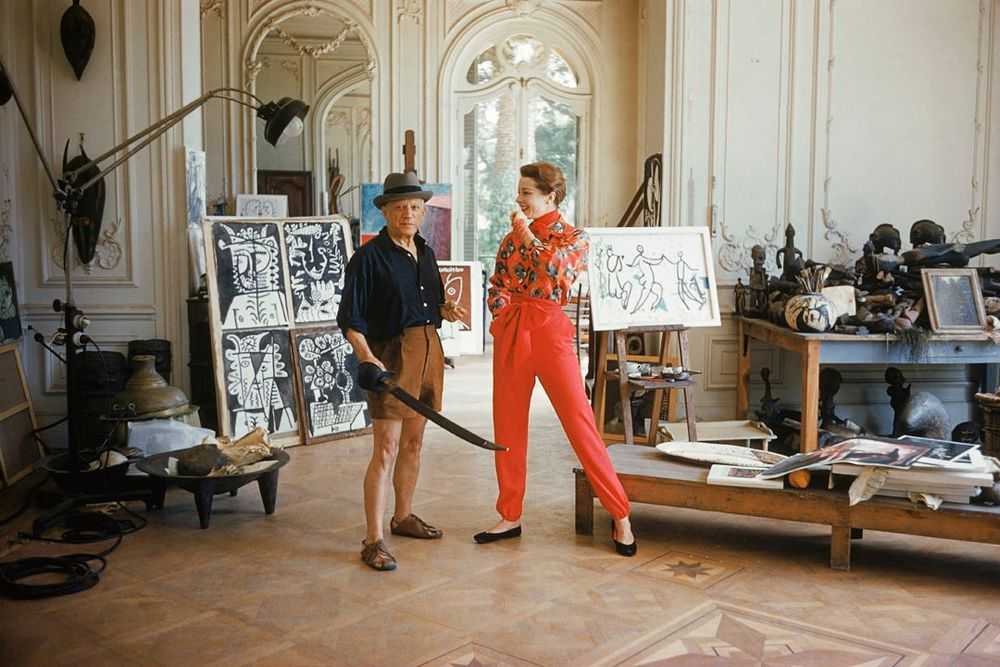 Mark Shaw, ‘Picasso with Bettina and Sword 1955’, 1955, Print, Pigment print on Hahnemϋhle photo rag paper, null,