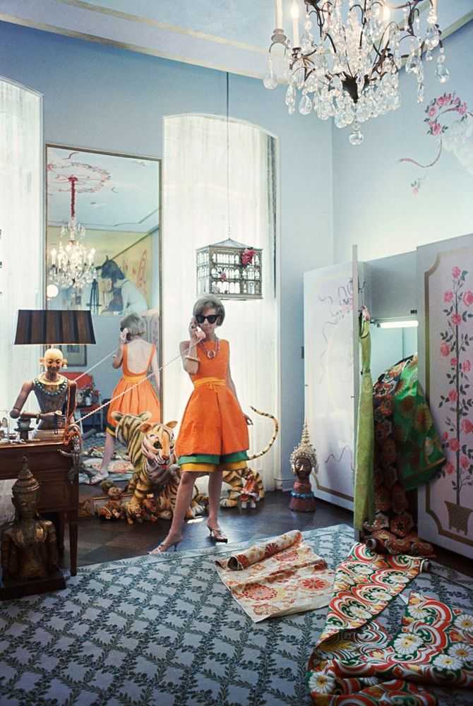 Mark Shaw, ‘Tiger Morse in Orange on Phone 01, New York’, 1962, Print, Pigment print on Hahnemϋhle photo rag paper, null,