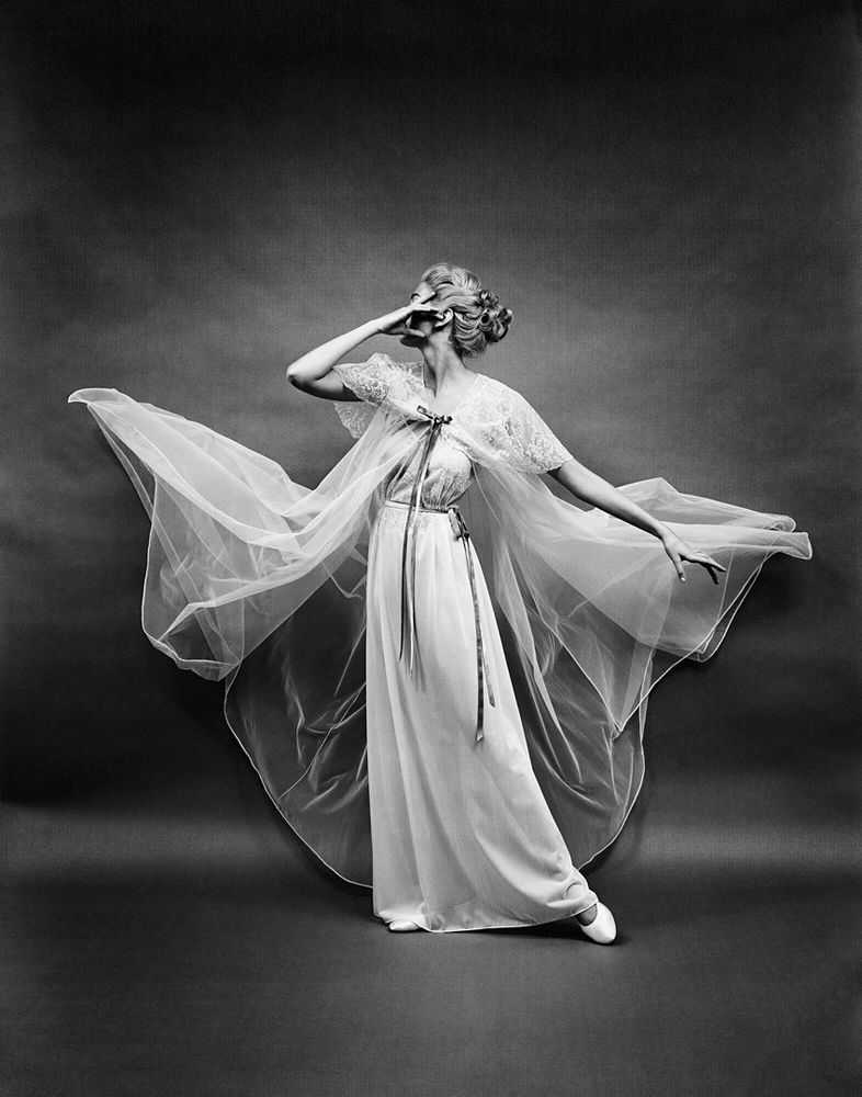 Mark Shaw, ‘Vanity Fair Sheer Robe Blowing, Circa 1955’, 1955, Print, Pigment print on Hahnemϋhle photo rag paper, null,