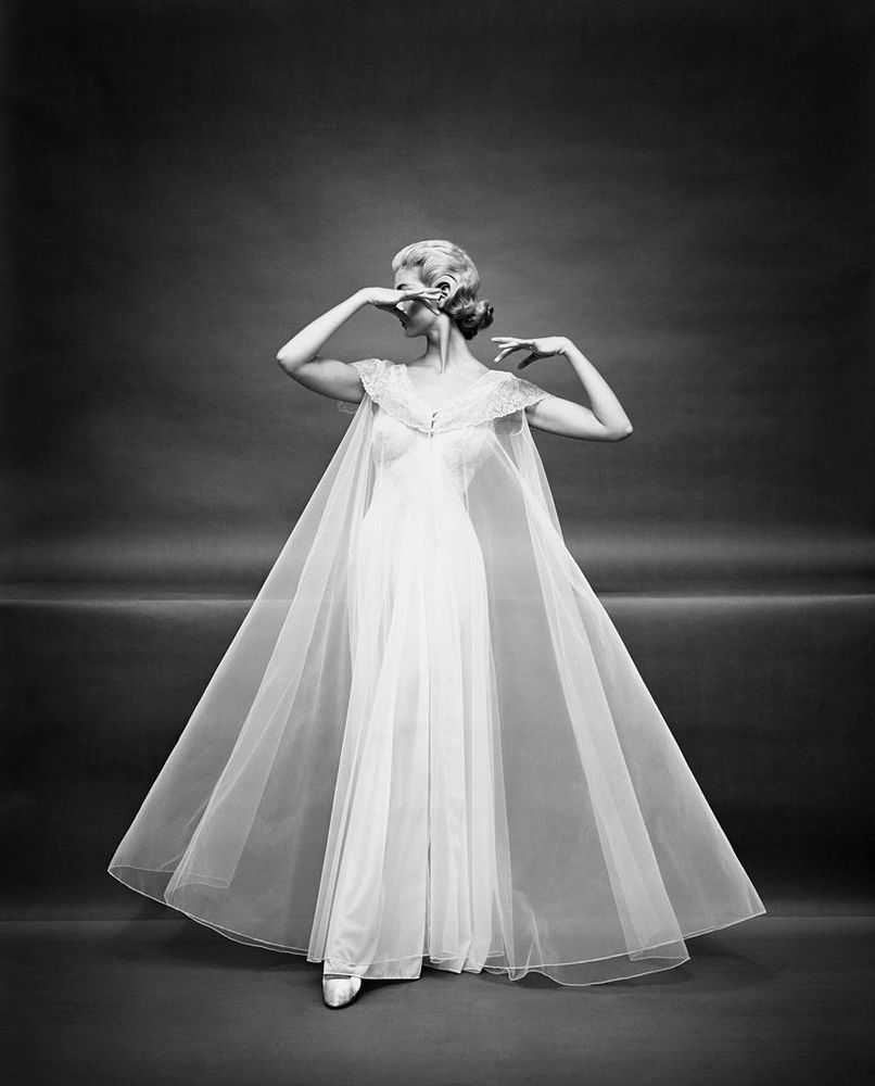 Mark Shaw, ‘Vanity Fair Sheer Robe Triangle, Circa 1955’, 1955, Print, Pigment print on Hahnemϋhle photo rag paper, null,
