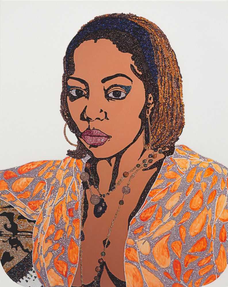 Mickalene Thomas, ‘Portrait of a Lovely Six Foota’, 2009, Print, Archival Pigment Print, null, Numbered, Dated
