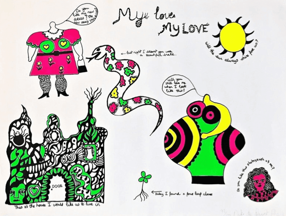 Niki de Saint Phalle, ‘My Love My Love’, 1968, Print, Serigraphy on paper, null, Numbered