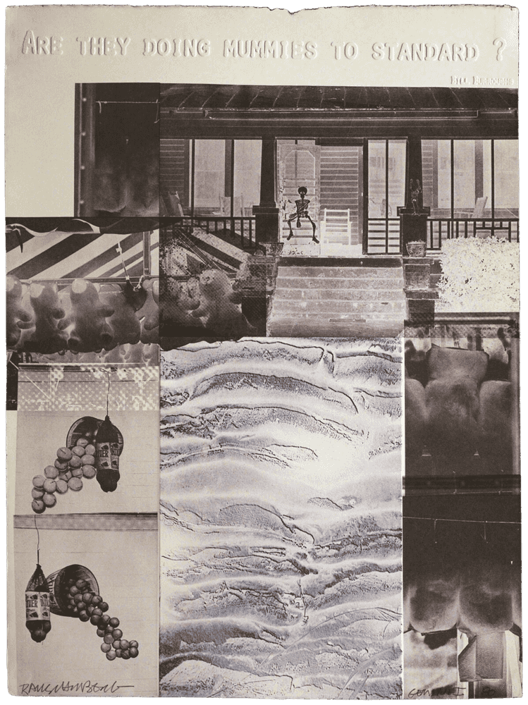Robert Rauschenberg, ‘American Pewter with Burroughs IV’, 1981, Print, 4 color lithograph/embossing, Gemini G.E.L., Numbered