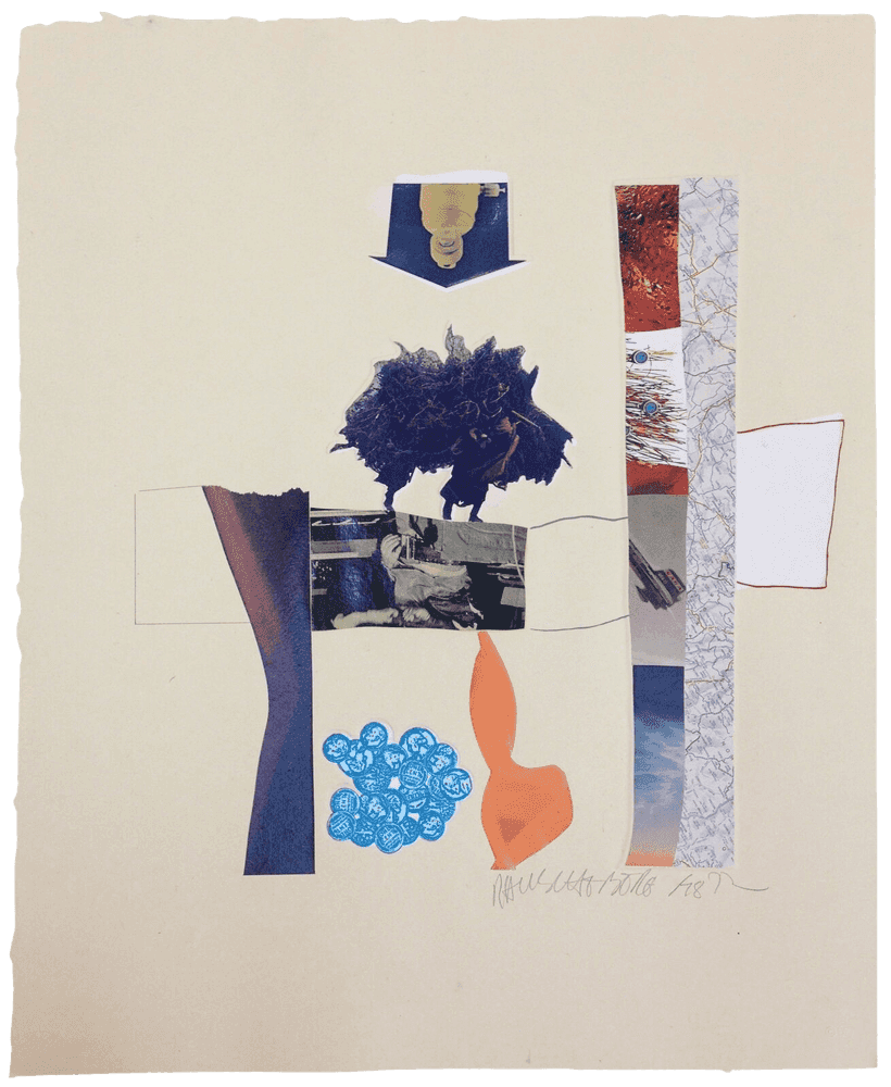 Robert Rauschenberg, ‘Horsefeathers Thirteen - XIII’, 1972, Print, 8-color offset lithograph, screenprint, pochoir, and embossing with unique collage elements, Gemini G.E.L., Numbered, Dated