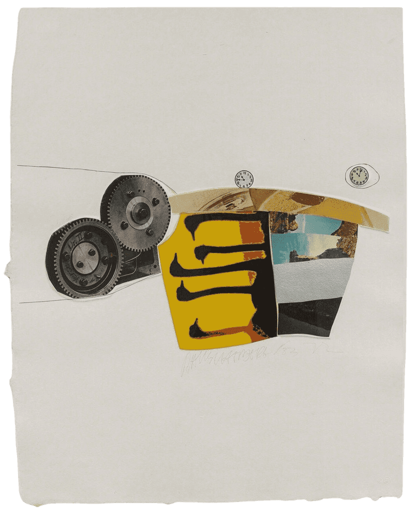 Robert Rauschenberg, ‘Horsefeathers Thirteen - XIV’, 1972, Print, 11-color offset lithograph, screenprint, and embossing with unique collage elements, Gemini G.E.L., Numbered, Dated