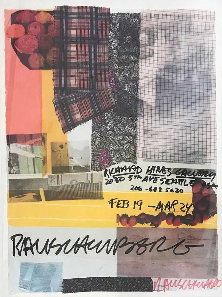 Robert Rauschenberg, ‘Richard Hines Gallery, Seattle’, 1979, Print, Offset-Lithograph on heavy paper, Richard Hines Gallery, Seattle,
