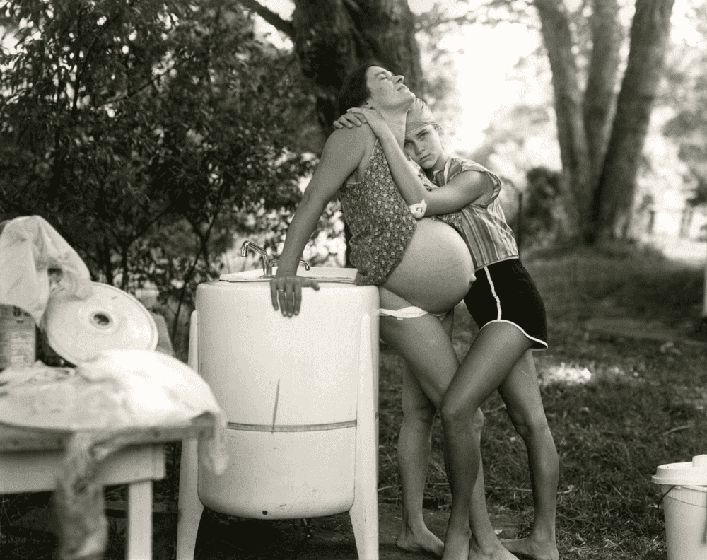 Sally Mann, ‘Jenny and Leslie, 8 Months Pregnant’, 1985, Print, Gelatin silver contact print, null,