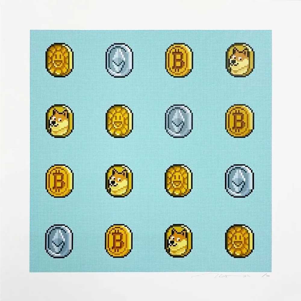Takashi Murakami, ‘Flower COINs with Other Crypto Coins’, 2022, Print, Offset lithograph printed in colours, null, Numbered