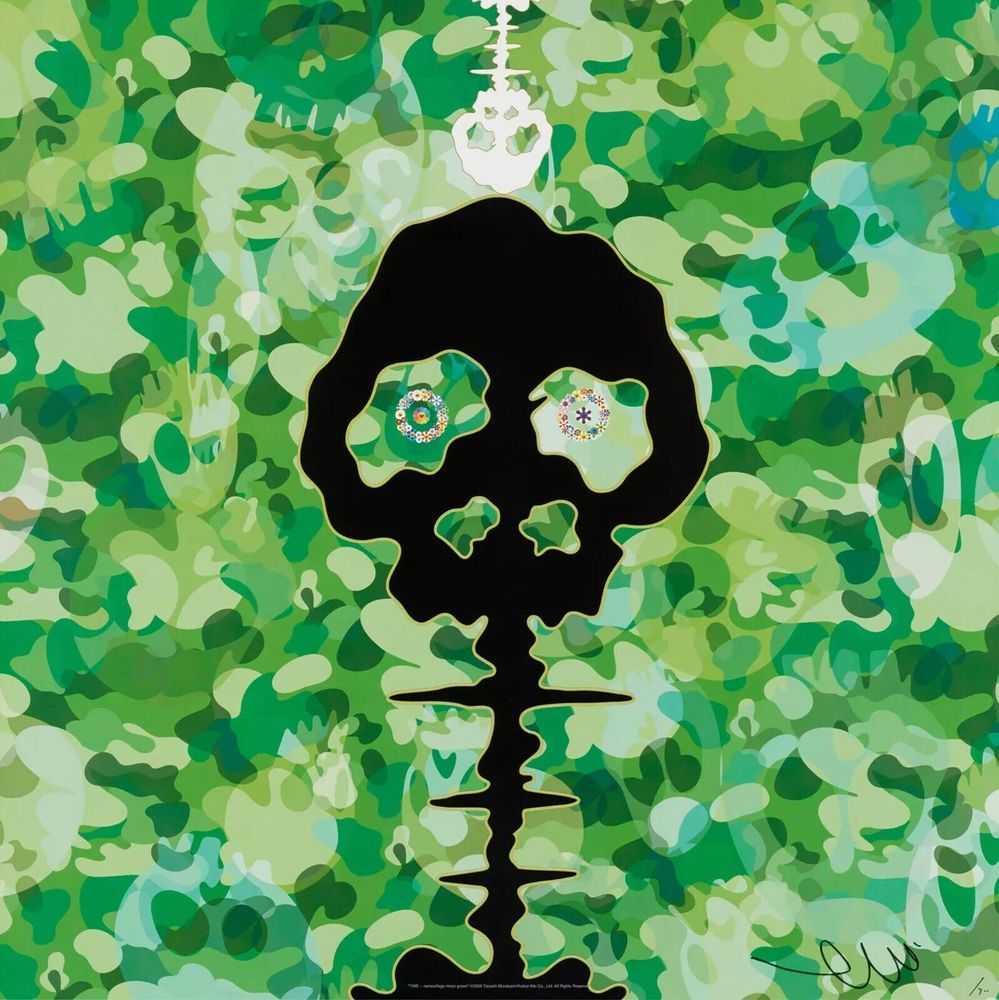 Takashi Murakami, ‘Time Bokan (Camouflage Moss Green)’, 2009, Print, Offset lithograph in colors
, null, Numbered