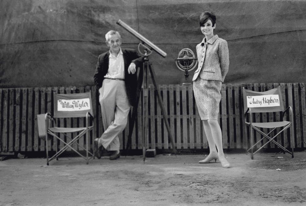 Terry O'Neill, ‘Audrey Hepburn and William Wyler’, 1966, Print, Silver Gelatin print, null, Numbered