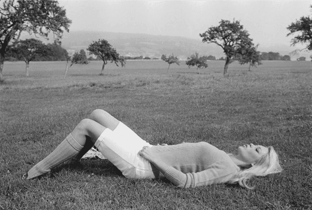 Terry O'Neill, ‘Brigitte Bardot Lying on the Grass’, 1968, Print, Silver Gelatin Print, null,