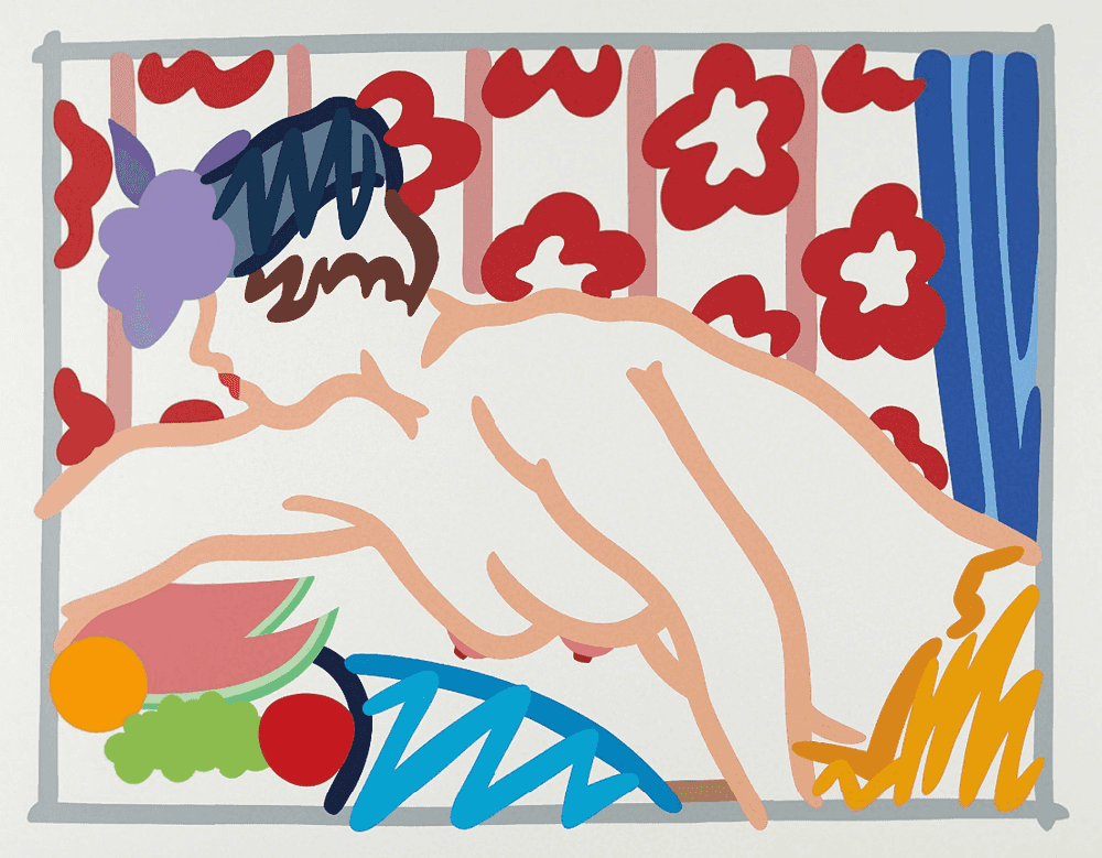 Tom Wesselmann, ‘Judy Reaching Over Table’, 1997, Print, Screenprint in colors, on Coventry Rag paper, with full margins, Alliance Art Group, Numbered