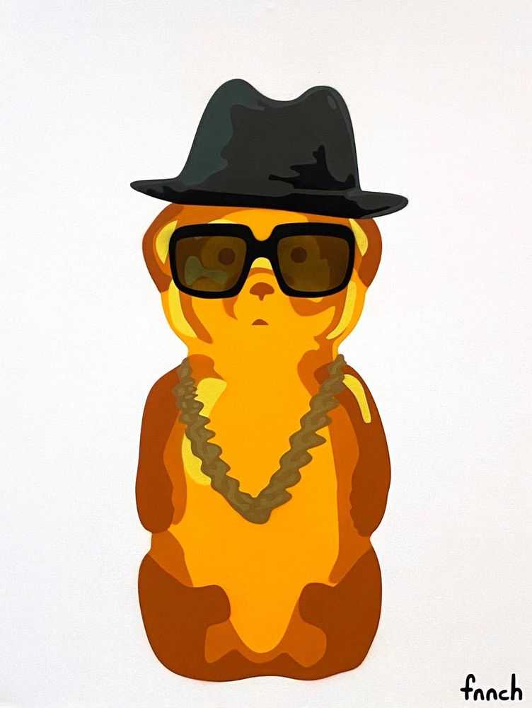fnnch, ‘Large Hip Hop Bear’, 2022, Print, Spray paint on canvas, null, Numbered