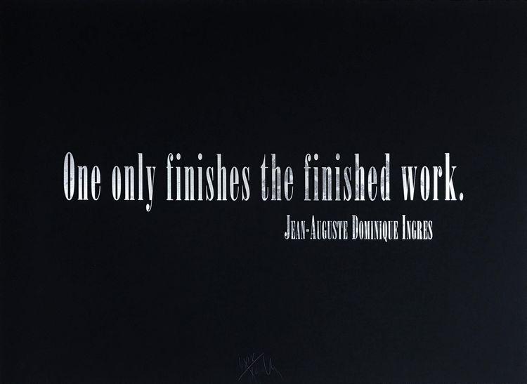 Titled Quotation (for L.C.) from the portfolio of Leo Castelli's 90th Birthday
