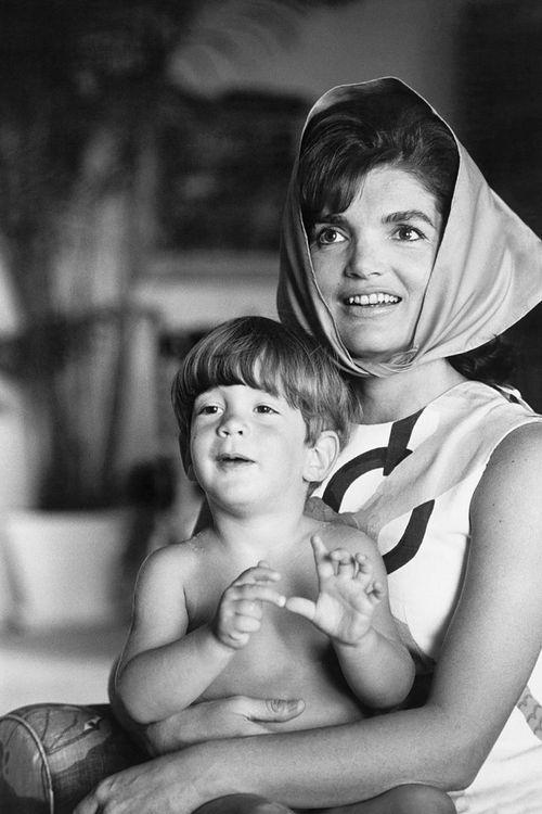Kennedy, Jackie and John Jr. In Palm Beach, 1963