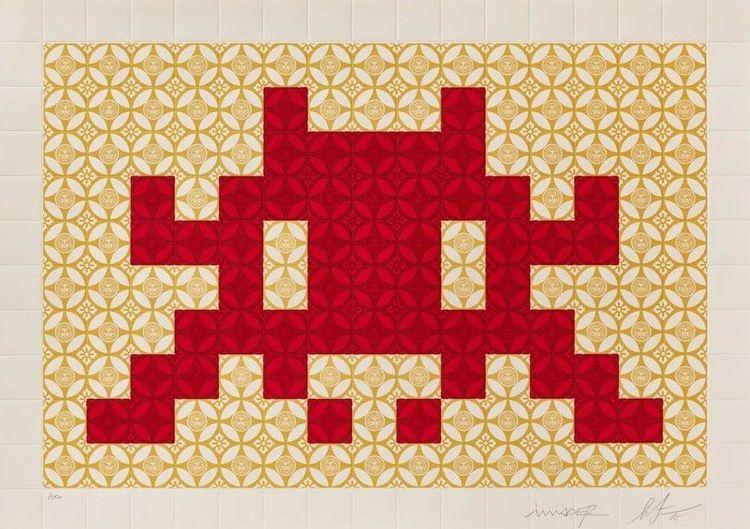 TT1-1 - Positive Space/Negative Space (Red/Cream)