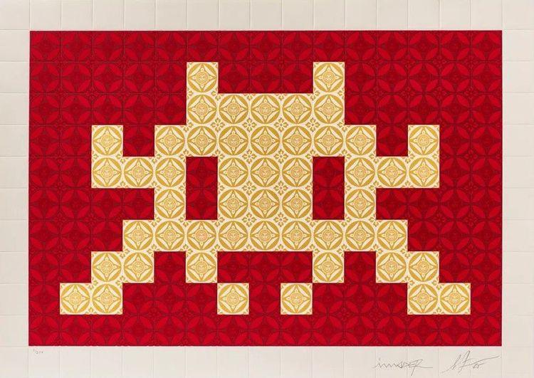 TT1-4 - Positive Space - Negative Space (Red - Cream)
